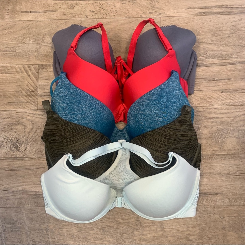 Victoria Secret Bundle 5 Variety Bras Lined Demi Uplift Semi Racerback - Picture 11 of 11